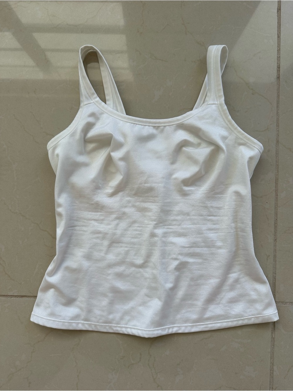 Vintage Body by Nancy Ganz Shape-wear Tank Top, Shimmer White szM